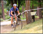 Man riding uphill