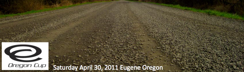 Eugene Roubaix course photo, Oregon Cup logo