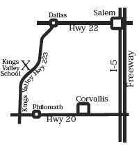 Kings Valley location map